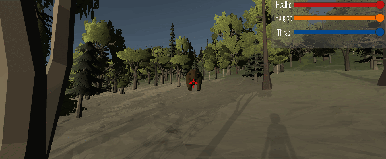 Gif of in game bear running at the player